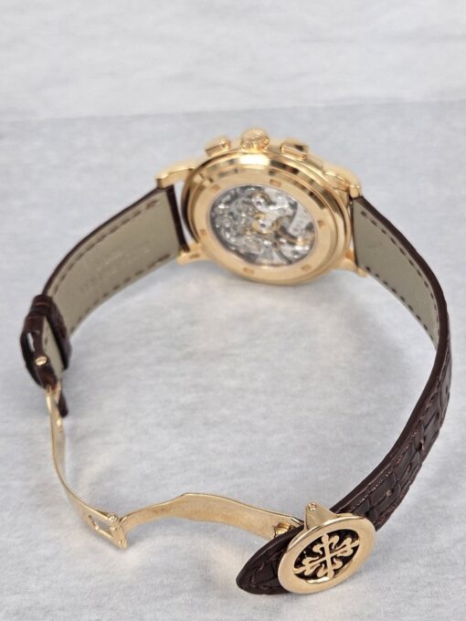 PATEK PHILIPPE CHRONOGRAPH ROSE GOLD SILVER DIAL 5070R - immagine 9
