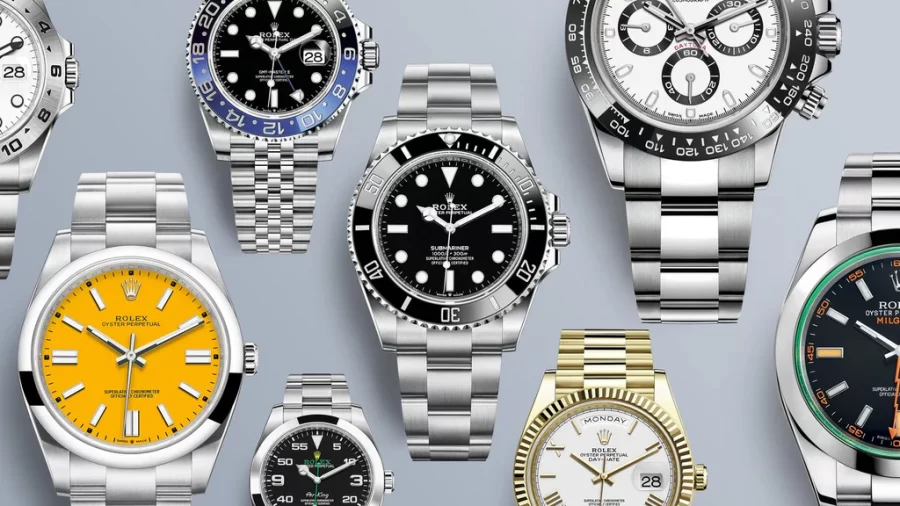 Collezione di orologi di lusso, tra cui Rolex Submariner, Daytona e Oyster Perpetual, perfetti per la compravendita a Torino con Concept Luxury