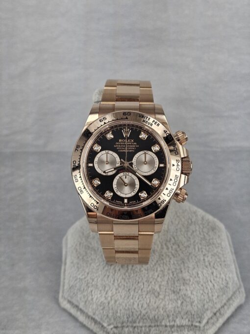 ROLEX DAYTONA ROSE GOLD BLACK DIAMOND DIAL 126505