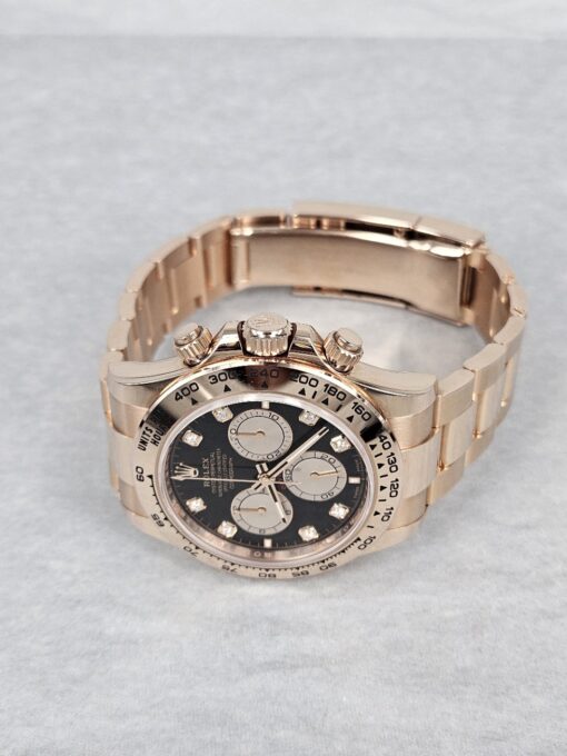 ROLEX DAYTONA ROSE GOLD BLACK DIAMOND DIAL 126505 - Image 5