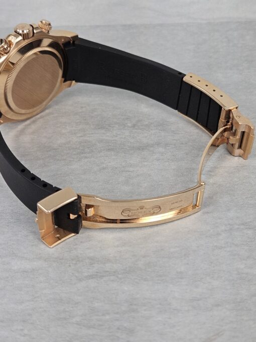 Rolex Daytona ROSE GOLD BLACK DIAL ON THE LEATHER STRAP 116515LN - Image 9