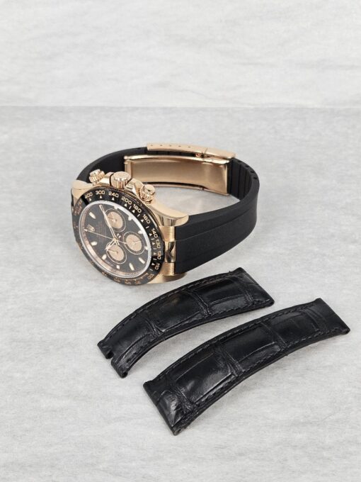 Rolex Daytona ROSE GOLD BLACK DIAL ON THE LEATHER STRAP 116515LN - Image 10
