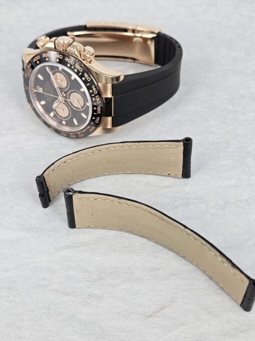 Rolex Daytona ROSE GOLD BLACK DIAL ON THE LEATHER STRAP 116515LN - Image 11