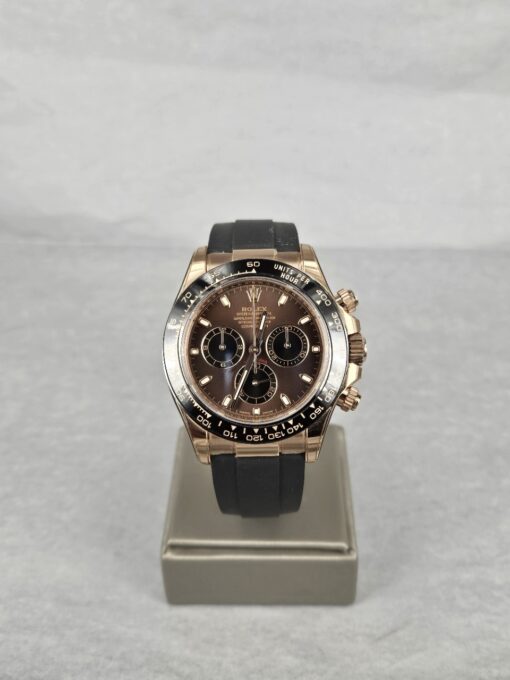 Rolex Daytona ROSE GOLD CHOCO DIAL OYSTERFLEX 116515LN