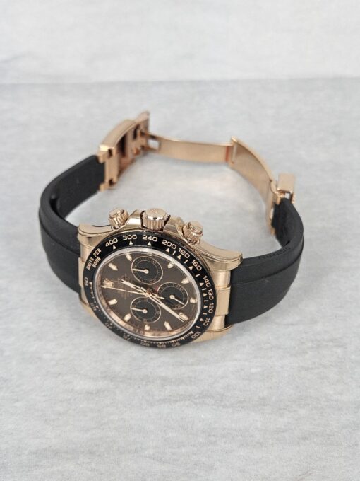 Rolex Daytona ROSE GOLD CHOCO DIAL OYSTERFLEX 116515LN - Image 9