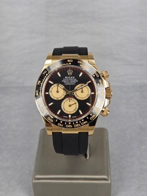 ROLEX DAYTONA YELLOW GOLD PAUL NEWMAN OYSTERFLEX 126518LN - Image 2