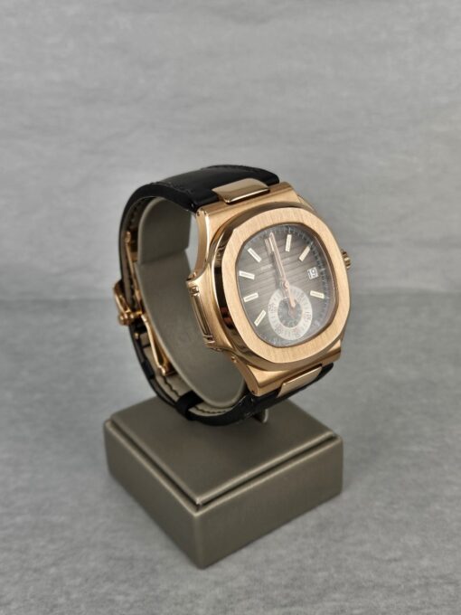 PATEK PHILIPPE NAUTILUS ROSE GOLD LETHER STRAP 5980R-001 - Image 4