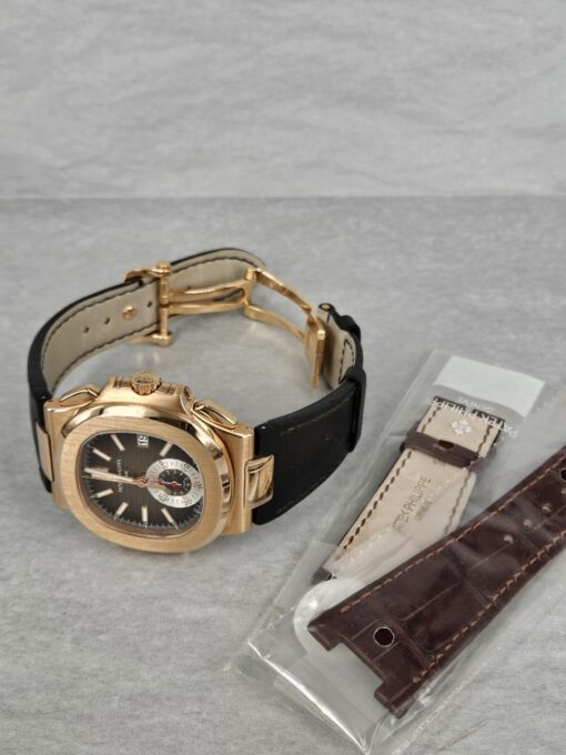 PATEK PHILIPPE NAUTILUS ROSE GOLD LETHER STRAP 5980R-001 - Image 10