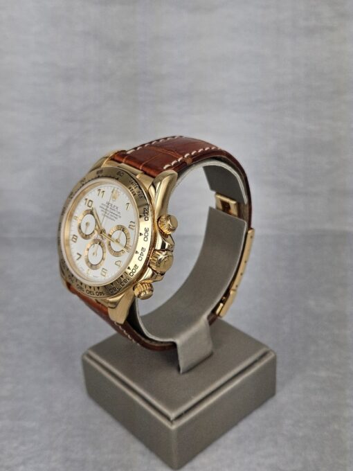 ROLEX DAYTONA YELLOW GOLD LETHER STRAP 16518 - Image 4
