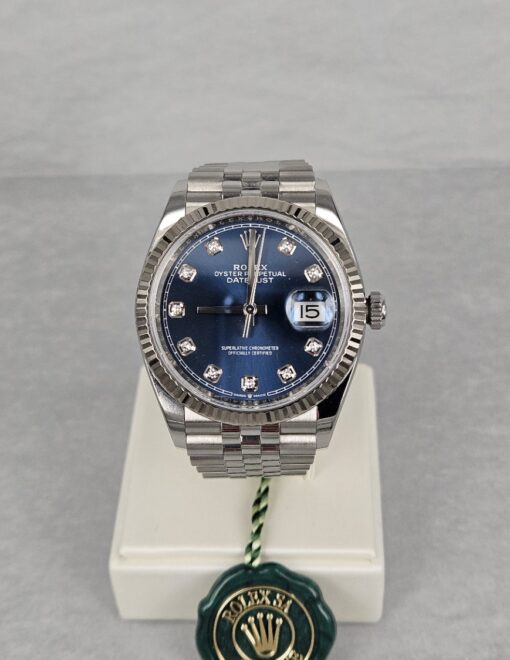 ROLEX DATEJUST 36 MM BLUE DIAMOND DIAL 126234