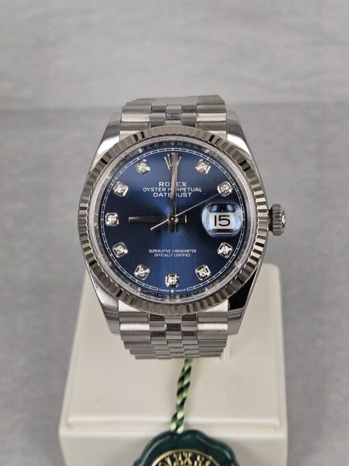 ROLEX DATEJUST 36 MM BLUE DIAMOND DIAL 126234 - Image 2