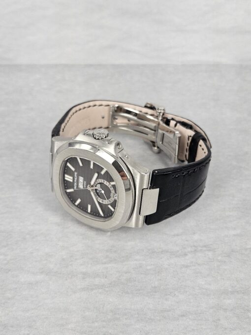 PATEK PHILIPPE NAUTILUS STAINLESS STEEL ON LEATHER STRAP 5726A-001 - Image 3