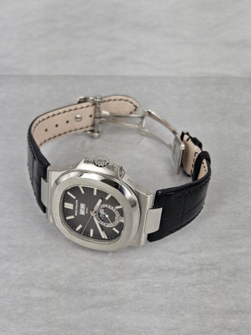 PATEK PHILIPPE NAUTILUS STAINLESS STEEL ON LEATHER STRAP 5726A-001 - Image 8
