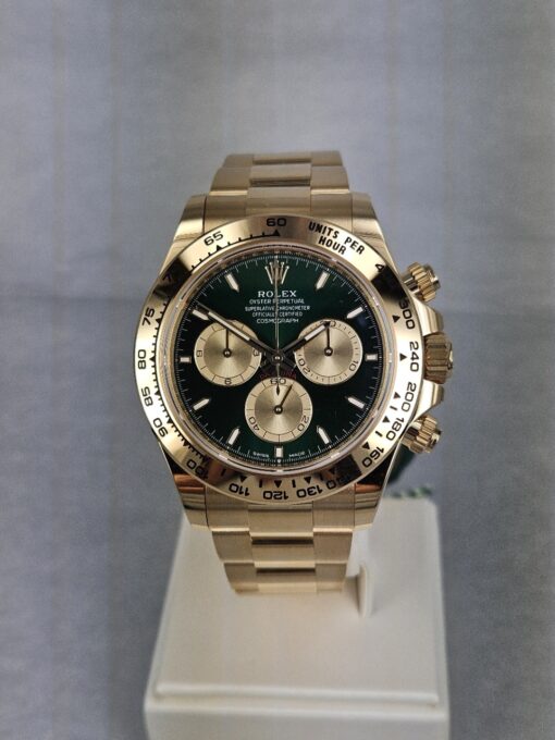 ROLEX DAYTONA YELLOW GOLD GREEN DIAL 126508
