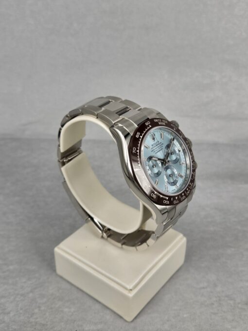 ROLEX Platinum Ice Blue Diamond Dial "baguette" 116506 - immagine 3