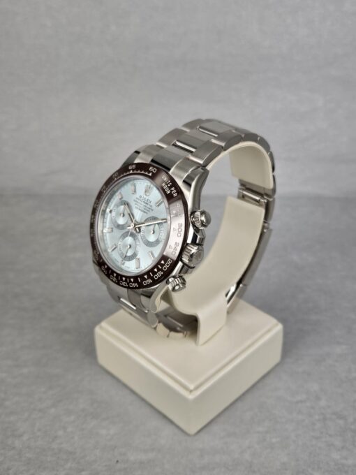 ROLEX Platinum Ice Blue Diamond Dial "baguette" 116506 - immagine 4