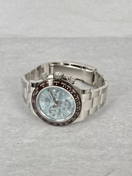 ROLEX Platinum Ice Blue Diamond Dial "baguette" 116506 - immagine 5