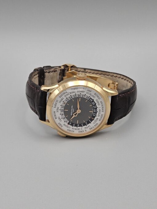 PATEK PHILIPPE WORLD TIME ROSE GOLD ON LEATHER STRAP 5230R-001 - immagine 7