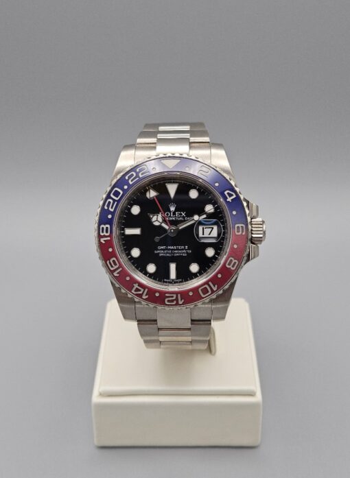 ROLEX GMT MASTER II WHITE GOLD BLACK DIAL 116719BLRO