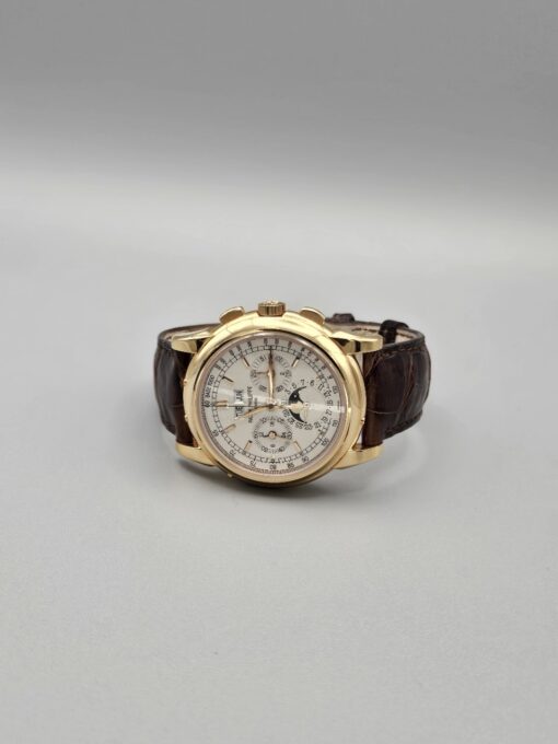 Patek Philippe Perpetual Calendar Chronograph ROSE GOLD ON LEATHER STRAP 5970R - immagine 5