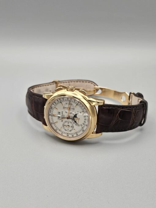 Patek Philippe Perpetual Calendar Chronograph ROSE GOLD ON LEATHER STRAP 5970R - immagine 8