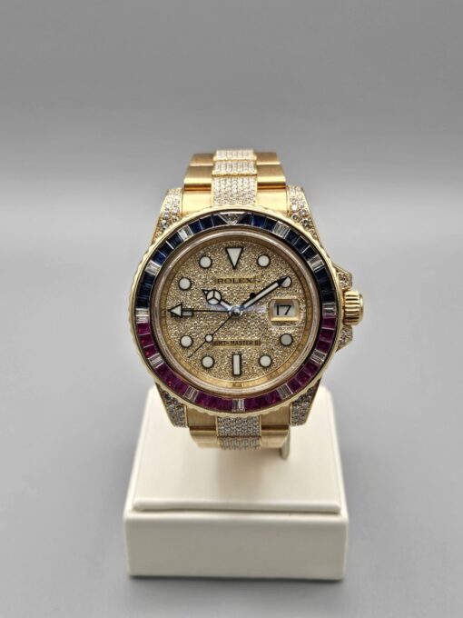 Rolex GMT-Master II Full pavè, factory diamond, yellow gold 116758saru