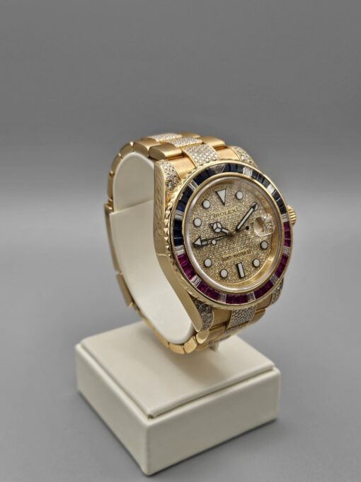 Rolex GMT-Master II Full pavè, factory diamond, yellow gold 116758saru - immagine 2
