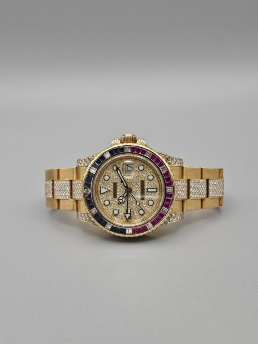 Rolex GMT-Master II Full pavè, factory diamond, yellow gold 116758saru - immagine 7