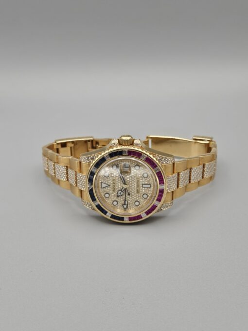 Rolex GMT-Master II Full pavè, factory diamond, yellow gold 116758saru - immagine 8