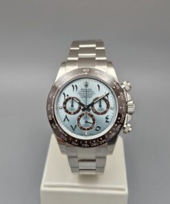 ROLEX DAYTONA ICE BLUE ARABIC DIAL 116506 NEW ALL STICKERS